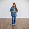 2025 Autumn Retro Lapel Women's Loose Denim Jacket