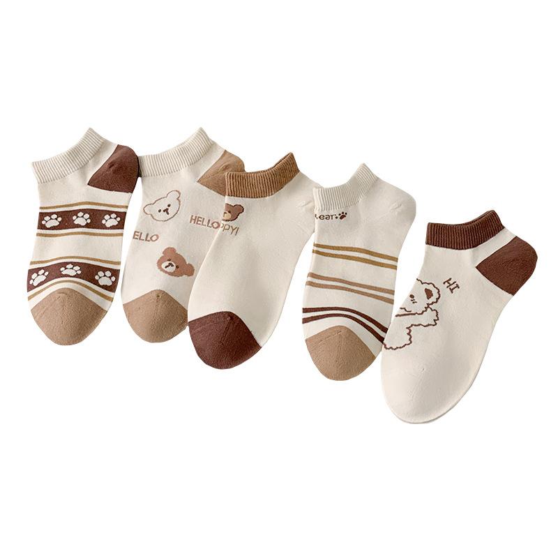 Female Spring and Summer All Fashion Sweet Lovely Cartoon Shallow Mouth Cotton Leisure Socks