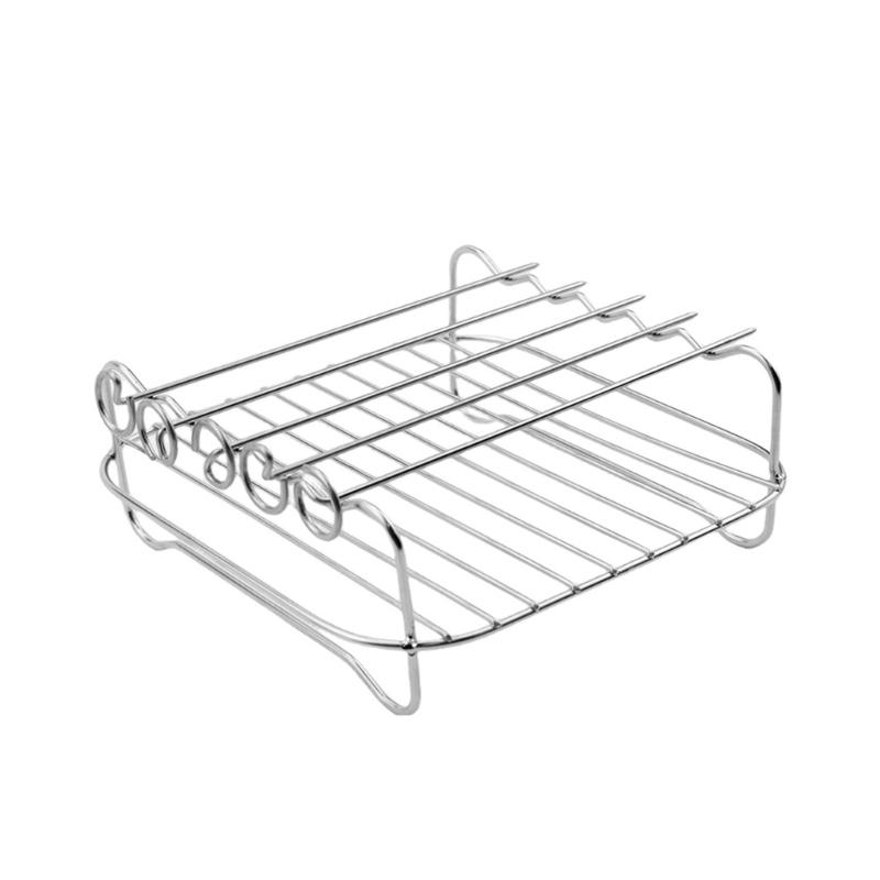 Air Fryers Pads Metal Grilling Rack Silicone Air Fryers Tray Silicone Dividers Pads Silicone Basket Perfect for Air Fryers