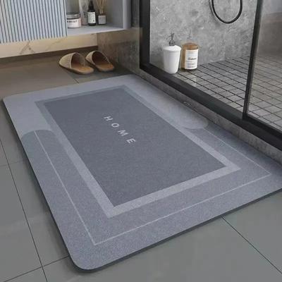 Alfombrilla Absorbente para Suelo de Baño, Felpudo Antideslizante de Barro Diatomeas, Secado Rápido para Inodoro, Felpudo Anticaídas para Puerta de Inodoro, Felpudo