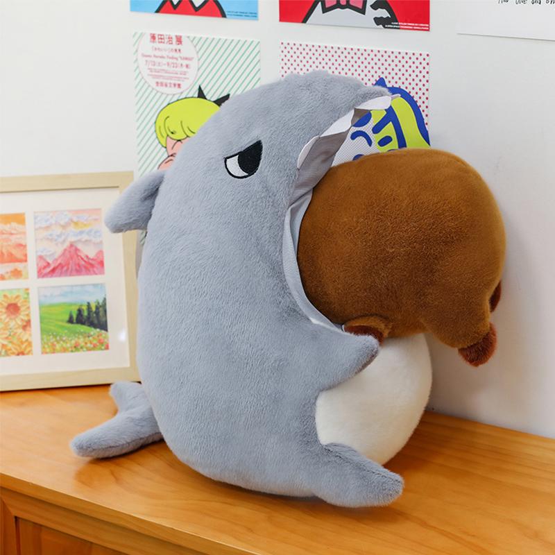 Cute Crocodile Shark Capybara Peripheral Plush Doll Capibara Plush Doll Kawaii Stuffed Animal Doll Kids Birthday Gift Toys