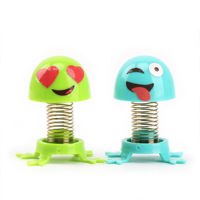 Cute Spring Doll Mini Cartoon Face Shaking Head Doll For Dashboard Desk Home Table