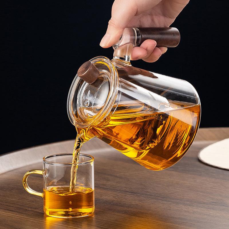 ZISIZ High-Temperature Glass Side Handle Teapot