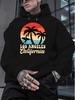 Los Angeles Surf  California Vibe Unisex Sweatshirt Black Hoodie Large Size New Fashion Unisex Street Style Print Autumn and Winter Plus Velvet Top So