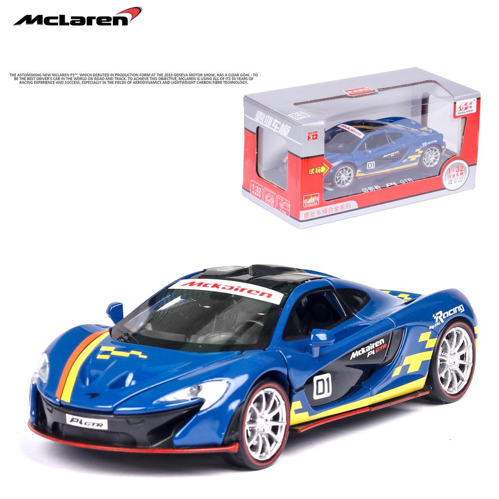 McLaren P1 GTR-Druckgussauto-Modellspielzeug im Maßstab 1:32, zurückziehbares Spielzeugfahrzeug mit Ton und Licht für Kinder, Kleinkinder, Jungen und Mädchen, Geschenkkollektion