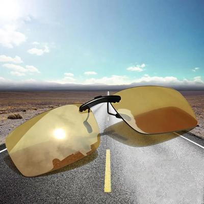 Gafas de Sol Clip-on para Hombre sin Montura no Polarizadas Lentes Clip-on Estrechas Clips para Mujer Antideslumbrantes Visión Nocturna