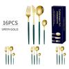 16Pcs Stainless Steel Cutlery Set Cutlery Set Mirror Polished Tableware Western Tableware, Suitable for Hotel Parties.
