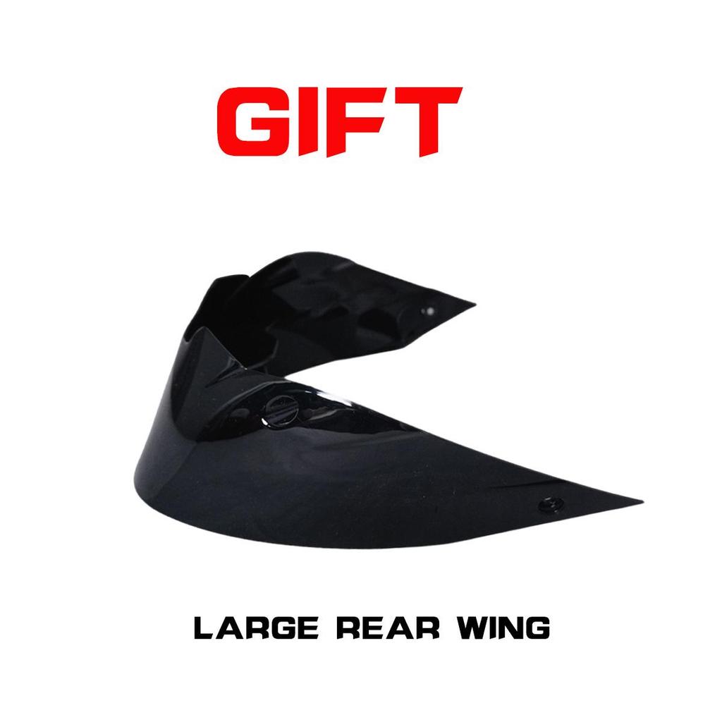 NBTK R50 DOT Full Face Helmet with Large Spoiler for Sportbikes & Cruisers - Spring/Autumn Use