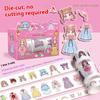 Cute Princess Dress Up Waterproof Sticker Girl Cartoon Washi Tape Set Cute Children'S Handbook Character Decoration Sticker