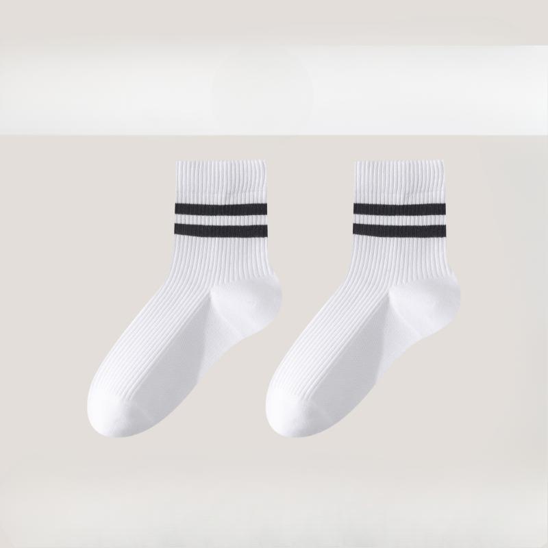 

Длинные носки из чистого хлопка для женщин на осень и зиму, антибактериальные и не скатывающиеся, длинные женские носки для спорта и бега 1 pair слоновая кость