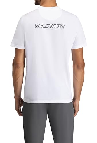 Mammut QD Logo Print T-Shirt, Asian Fit, Men's, AF, 1017-02012, White, PRT4