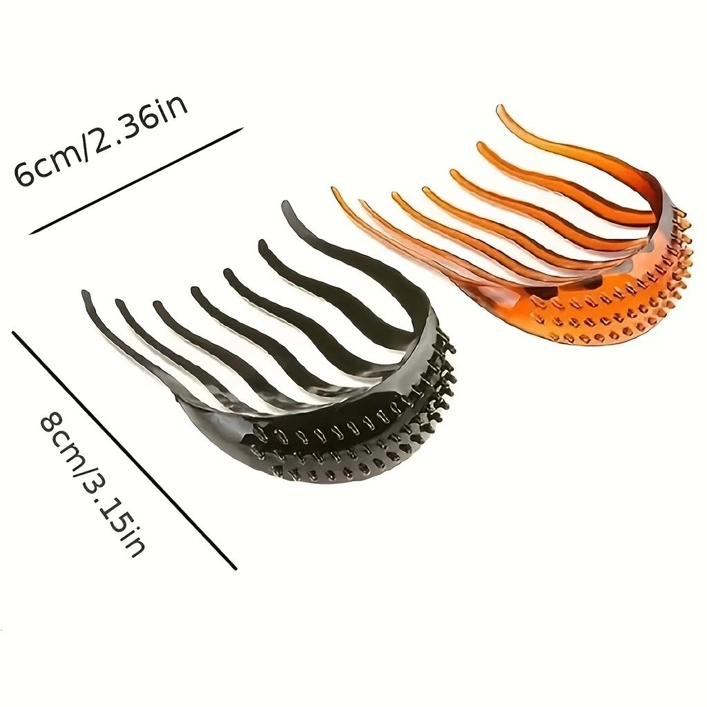 1/2/4pcs Fluffy Hair Comb Simple Ponytail Hair Clips Ponytail Heightener Girls Hair Styling Tools Elegant Hair Clip Accessory