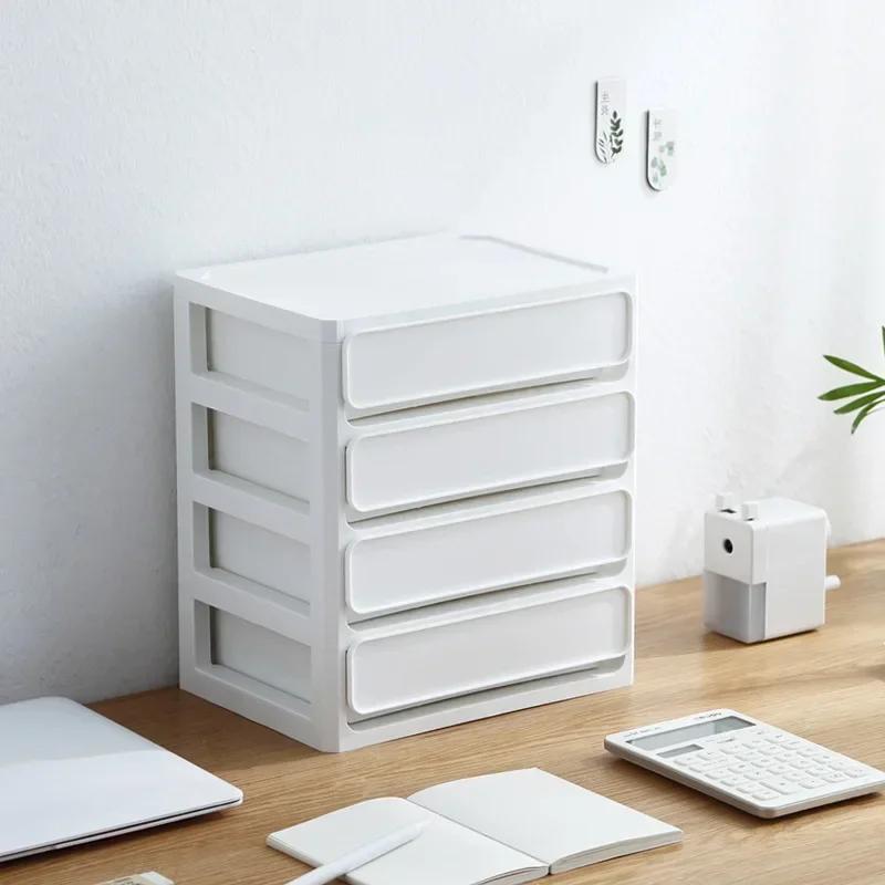 Plastic Storage Box Desktop Storage Box Korean Cosmetics Drawer Multi-layer Storage Cabinet Student Dormitory Organizer Box