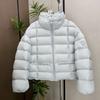 Womens Lightweight Short Puffer Jacket With Stand Collar 90% Duck Down Fill Winter 2026