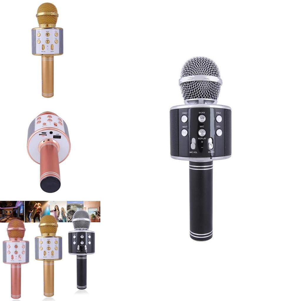 Kabelloses Bluetooth-Mikrofon Handheld Ktv Mini Tragbarer Lautsprecher USB-Player für den Heim- und Ktv-Gebrauch