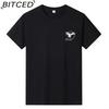 BITCED Bavlněné tričko s krátkým rukávem Pánská móda Košile s volným polovičním rukávem Košile s potiskem