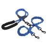 Dual Dog Leash Anti Tangling 360 degrees    Joint Shock Absorbing Night Reflective Double Ended   Pet Leash