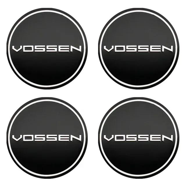 4Pcs 56mm+60mm Vossen Car Hub Center Wheel Caps Emblem Badge Decals Styling Sticker Accessories