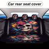 Floral Skull Composition Themed Car Seat Cover Set For Most Cars, Fashion Novelty Car Seat Protector Covers Full Set, Universal