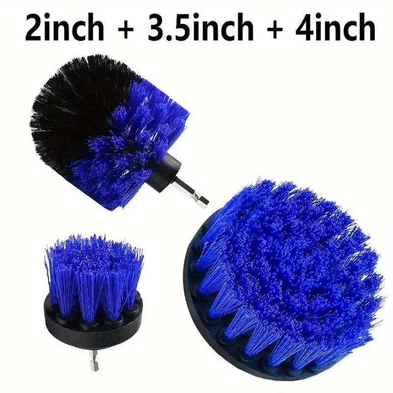 3 pcs/set drill brush set power scrubber wash cleaning brushes tool kit for Grout Floor tub shower tile bathroom kitchen surface