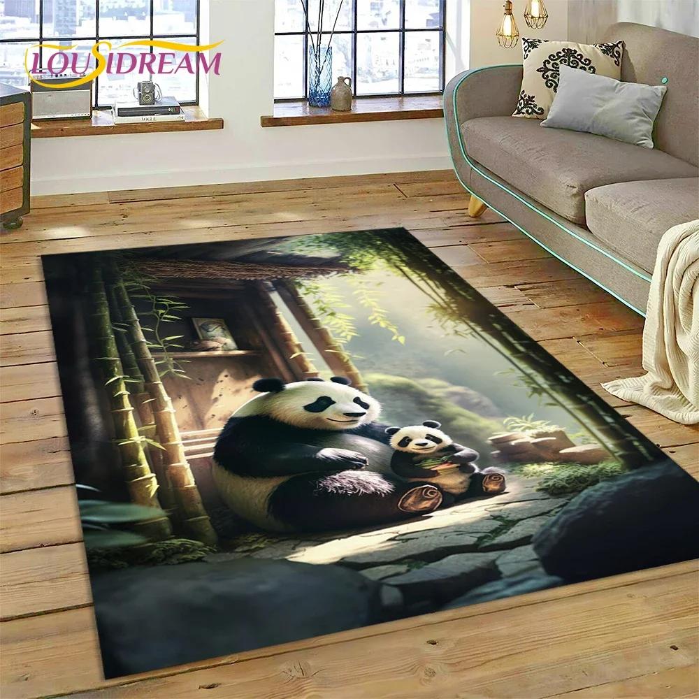 Cartoon-süßer Panda-Traumtier-3D-Teppich für Schlafzimmer, Wohnzimmer, Heimsofa-Dekoration, Kinderspiel, große Dekor-Bodenmatte