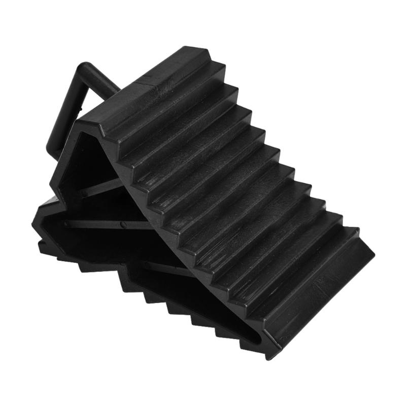 Solid Heavy Duty Plastic Wheel Chocks 2 Packs,Wheel Stoppers for Car, Travel Trailers, RVs and Truck, 8" by 4" by 4"