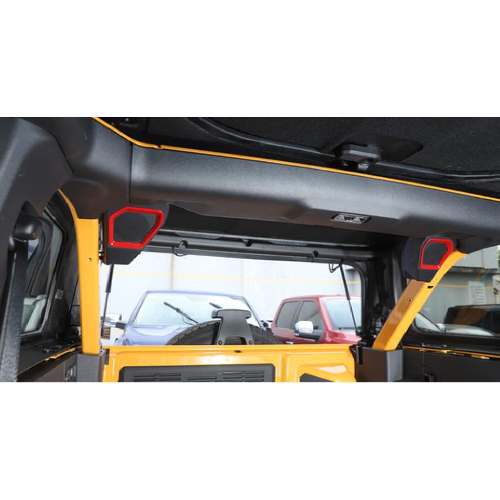 2x Red Rear Trunk Speaker Trim Cover Accessories Parts for Ford Bronco -2025