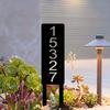 Placa de Número de Casa de Metal Estaca de Jardim para Exterior Decoração Inspirada na Natureza