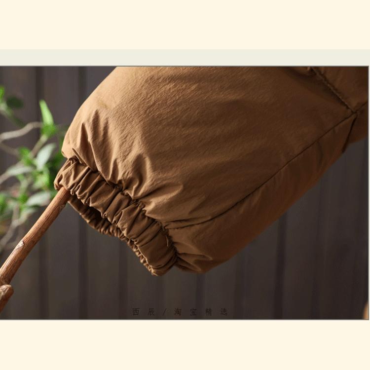 Women White Duck Down Long Jacket Casual Loose Autumn Winter Outwear Hood Warm Coat Big Pockets Korean Style