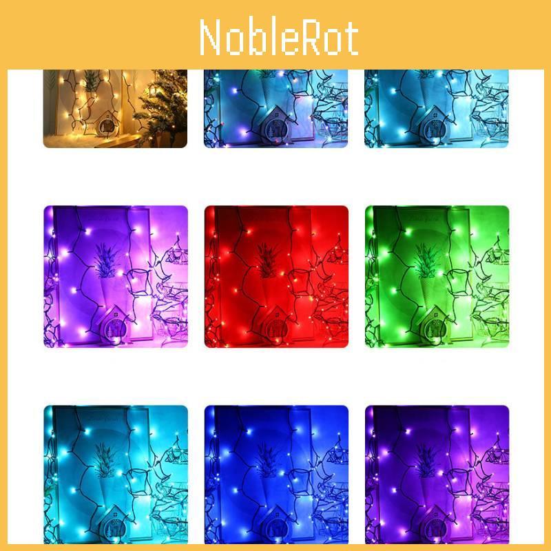 Outdoor Solar Christmas String Lights With Remote Warm White Blue Colorful Waterproof Design