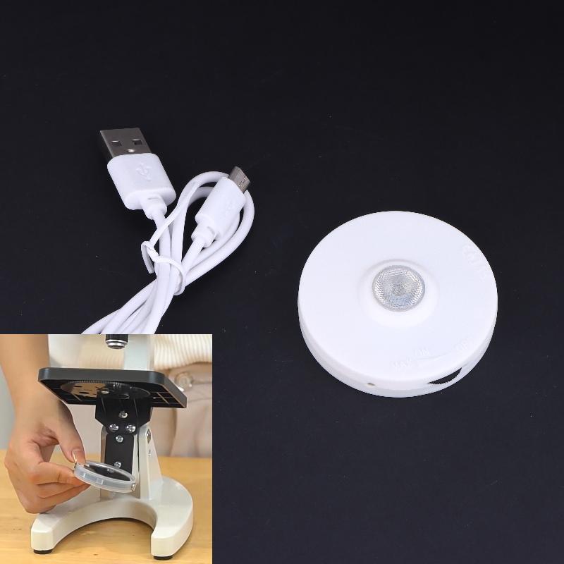 1 Set Rechargeable Reusable Mirror Accessories Adjustable Brightness Led Light Source For Biological Microscopes Fill Lamp