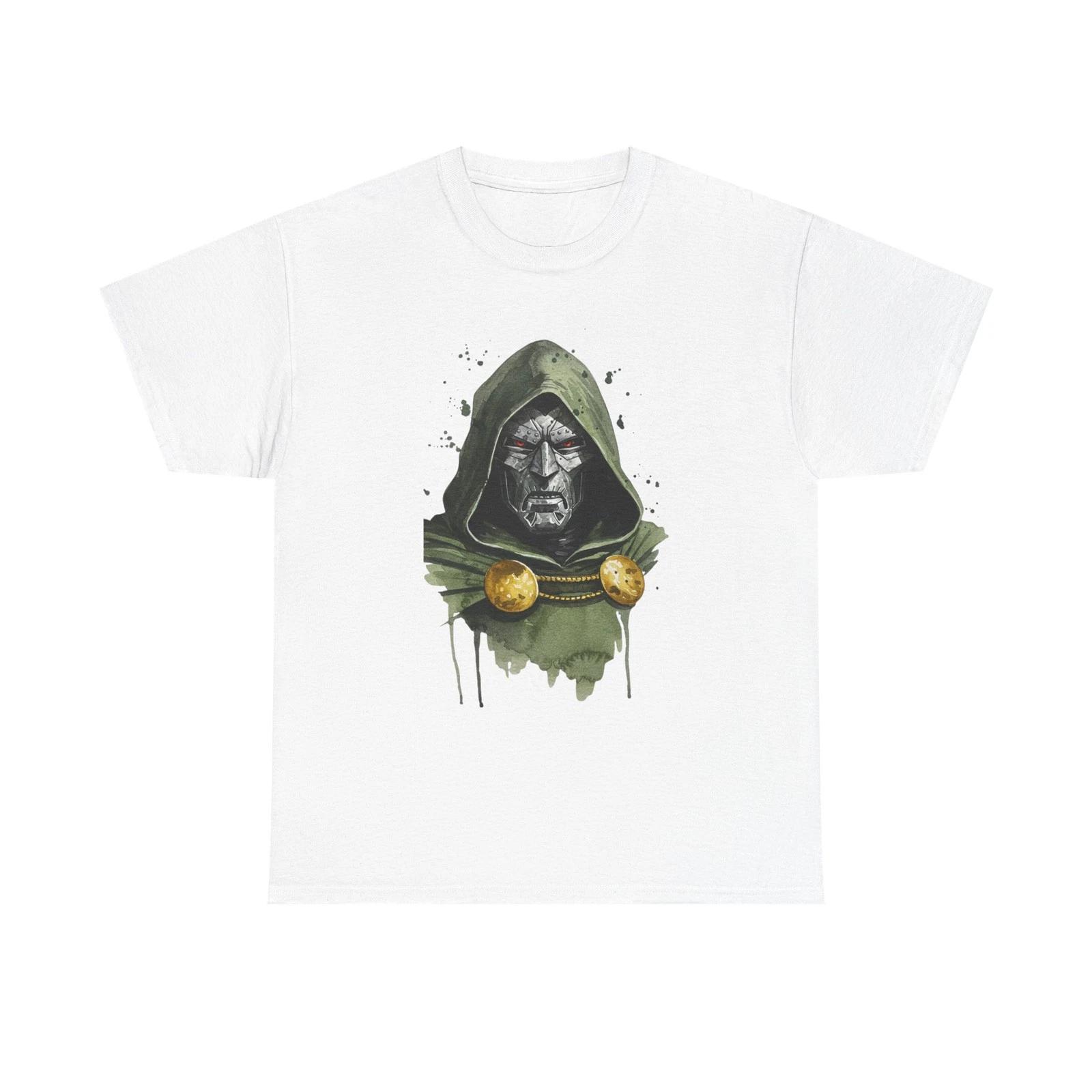 

Doctor Doom Portrait Tee | Supervillain Hood Illustration, Comic Villain Shirt 2XL