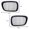 Für BMW 5er E39 525 528 530 535 1999-2003 Auto Kühlergrill Front Nieren Grill Doppellinie Silber Schwarz 51137005837 51137005838