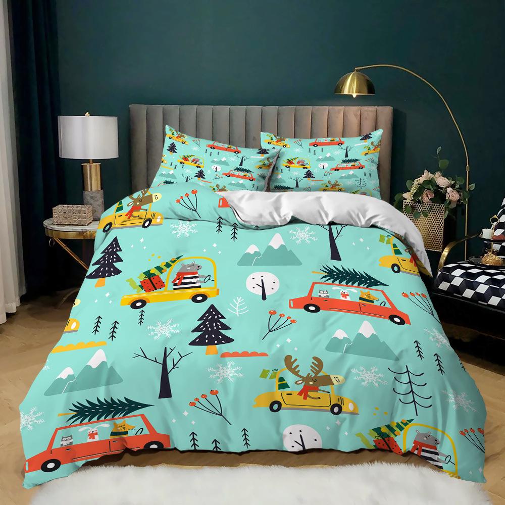 Christmas Set 3 Holiday Set Quilt Cover Gift Tree Three-Piece Set