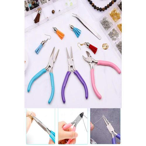 YFFSFDC 5-Piece Craft Pliers Set, Handmade Tools, Resin Accessories, DIY Craft Tools, Multi-functional, Waterproof, Durable High Carbon Steel Tip, Lig