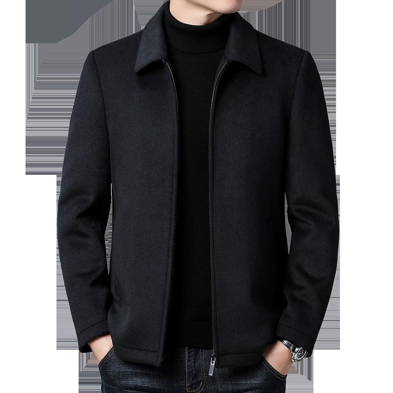 2025 Autumn/Winter Men's Wool Coat: Business Casual Lapel Jacket