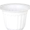 Vază înaltă vintage din plastic, Vas tip urnă, Ghiveci de flori cu bază pe piedestal, Interior Exterior, Ghiveci decorativ retro pentru Grădină, Terasă, Verandă, Casă, Nuntă