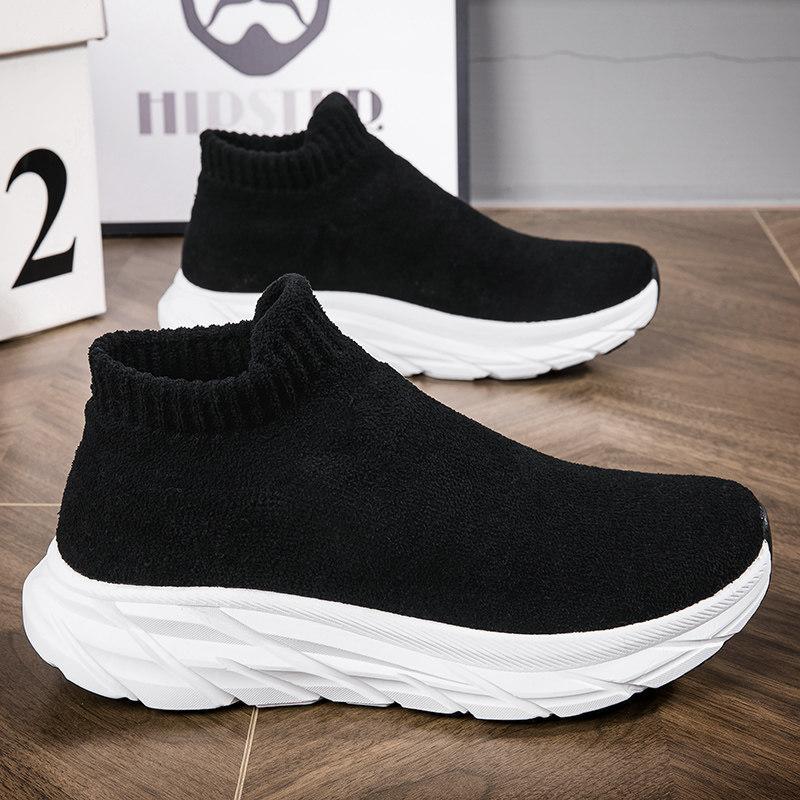 Autumn and winter new shoes large size platform socks shoes travel velvet warm casual sports shoes cotton shoes