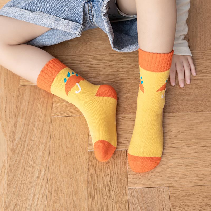 Kinder Socken Wetter Stimmung Cartoon Socken 0-13 Jahre Alt Bequem Atmungsaktiv Flache Socken Mittelhohe Socken