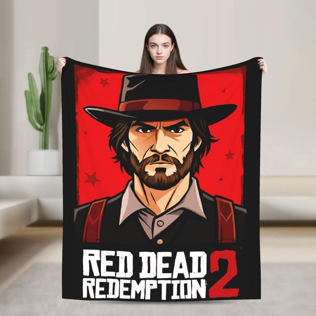 Arthur Morgan Red Dead Redemption Super Zacht Dekentje Esthetische Woondecoratie Flanellen Bedsprei Bank Bed Cover