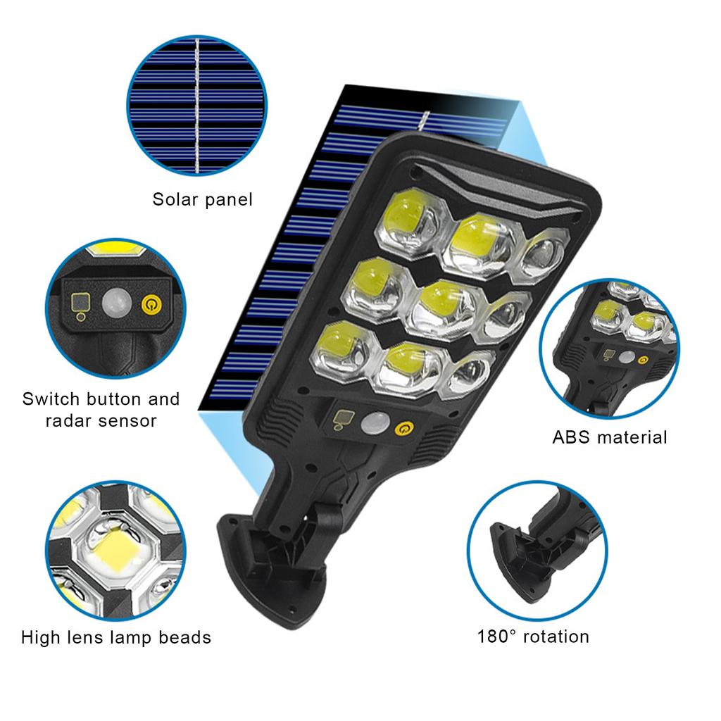 Super Bright Solar Street Light PIR Motion Sensor Lights Outdoor Courtyard Light Solar Powered
