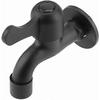 Black 304 Stainless Steel Wall Mounted Garden Faucet for Bathroom Package(1/2 Caliber)