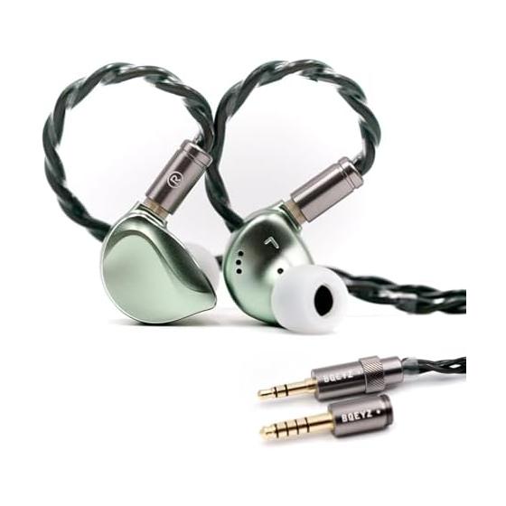 BQEYZ Winter2 PZT Bone Conduction Hybrid Dynamic Driver In-Ear Monitor Wired Earphones HiFi Gaming Headphones with Detachable Cable for Audiophiles