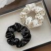 New Polka Dot Black And White Scrunchies Large Hair Bands Female Elegant Hair Rope Ties Ponytail Holder Headwear