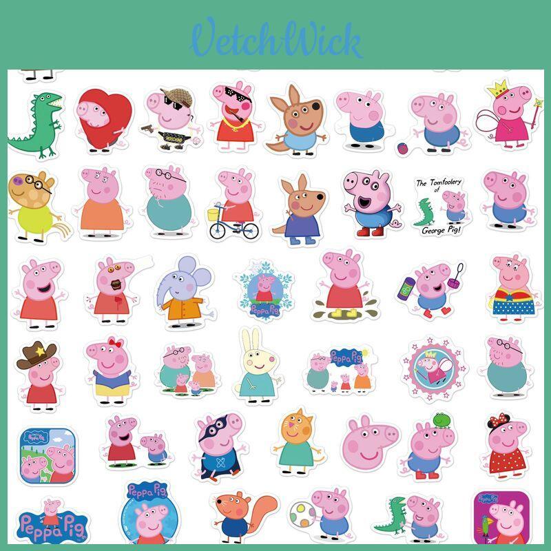 Süße 50 Stück Peppa Wutz Aufkleber Für Kinder Laptop Wasserdicht Und Langlebig Perfekt Für Personalisierung