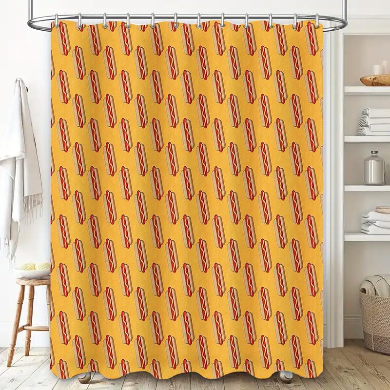 Bathroom Shower Curtain Waterproof Farmhouse Decor Rustic Kitchen Pattern Fabric Backdrop Vintage Style Home Decor Modern Design