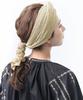VINGTAINE Pleated Turban Hairband with Ribbon Perfect for Resort or Mature Beige Tie, Updos, HB-116-BE-