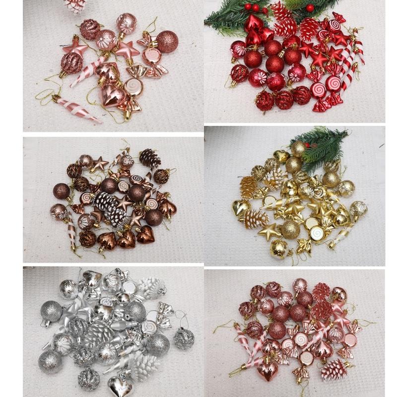 31Pcs Christmas Celebration Baubles Tree Decorations Colorful Shatterproof Baubles Stylish Festives Home Embellishment