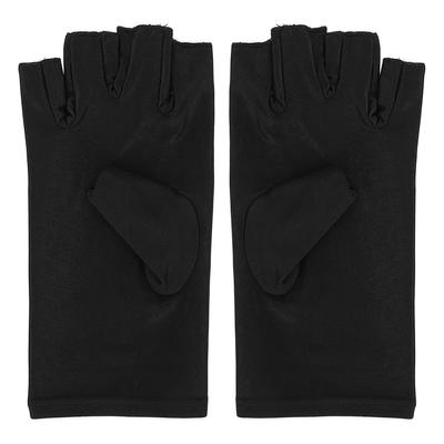 Professional Fiber Cotton Anti UV Gloves Nail Art UV Shield Gloves Manicure ToolBlack