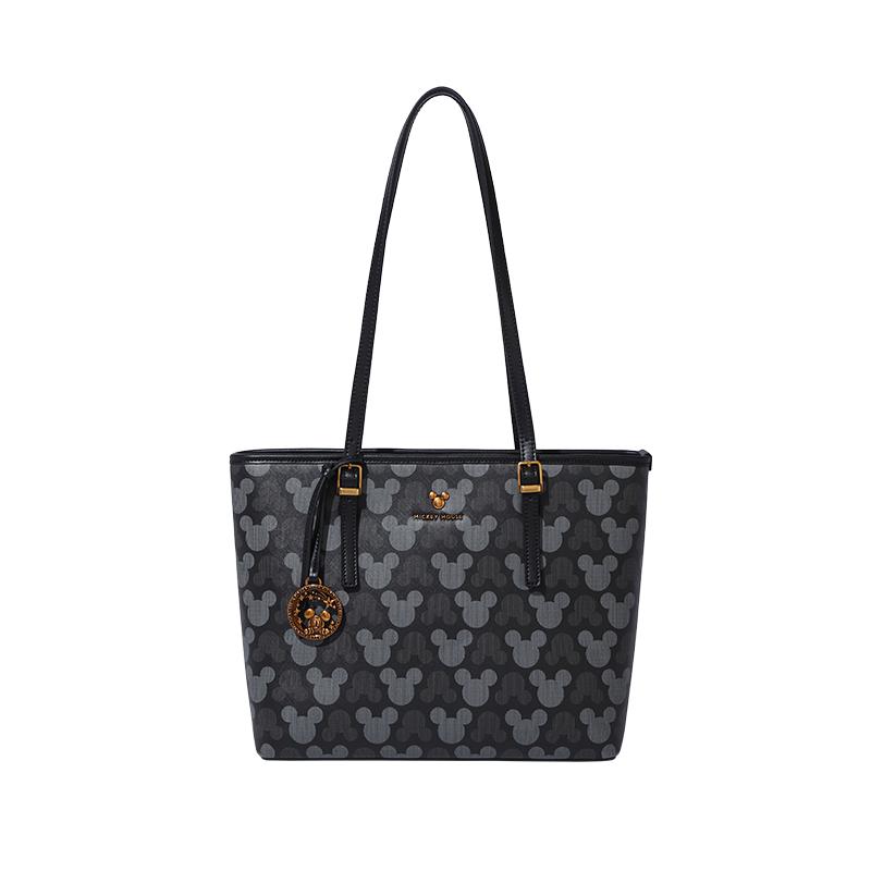 New Disney PU Tote Bag, Shoulder Bag Regular Women's Ecru/Black/Brown BMK-71973